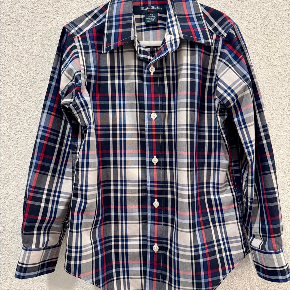 Brooks Brothers Boys Plaid Button-Down Shirt